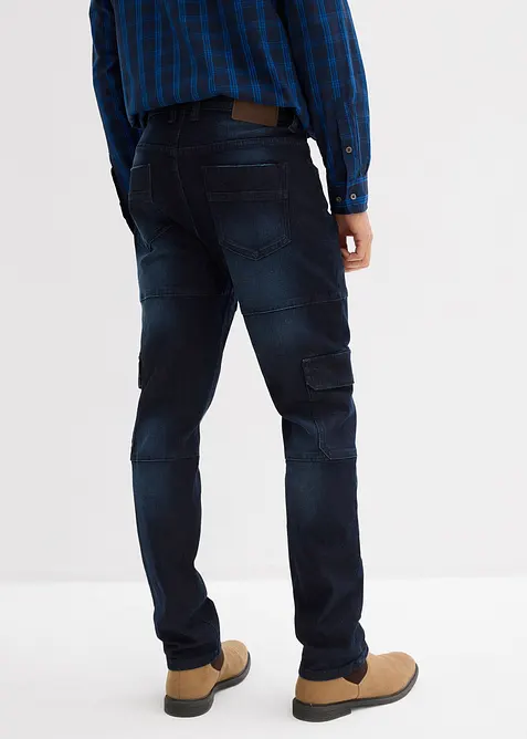 Jeans elasticizzati cargo slim fit, straight, bonprix