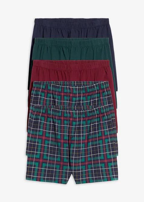 Boxer larghi in jersey con cotone (pacco da 5), bonprix