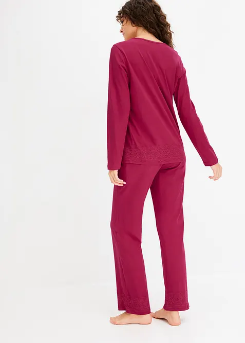 Pigiama con dettaglio delicato in pizzo, bonprix