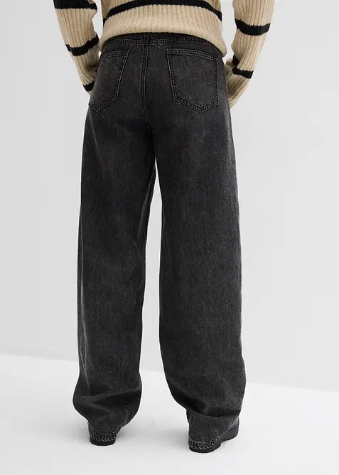 Jeans a palloncino, vita media, bonprix