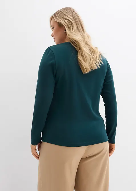 Maglia a maniche lunghe in puro cotone biologico, bonprix