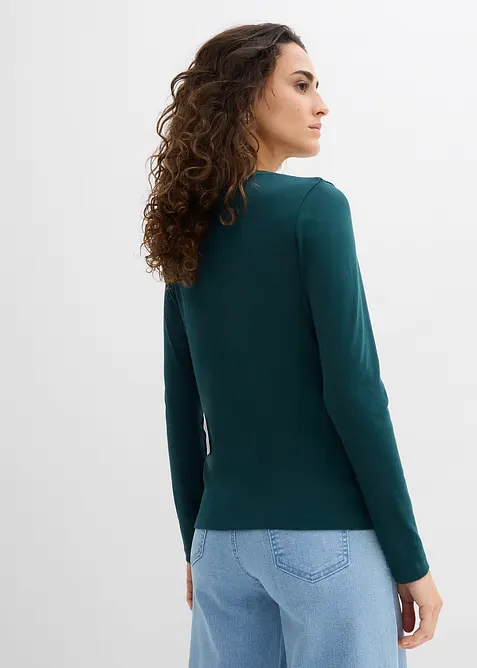 Maglia a maniche lunghe in puro cotone biologico, bonprix