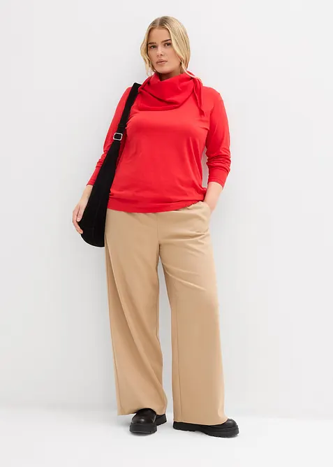 Maglia a maniche lunghe con puro cotone biologico (pacco da 2), bonprix