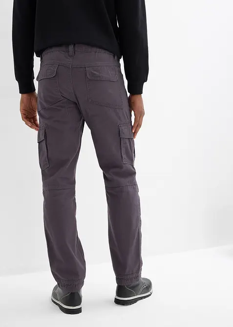 Pantaloni cargo in puro cotone relaxed fit, straight, bonprix