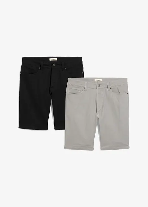 Bermuda elasticizzati, regular fit (pacco da 2), bonprix