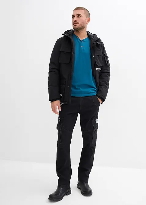 Maglia serafino a maniche lunghe in puro cotone biologico (pacco da 2), bonprix