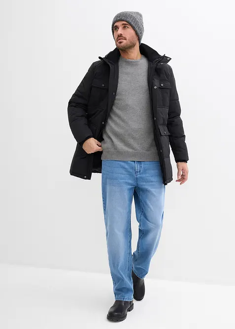 Maglione a girocollo in misto cotone, bonprix