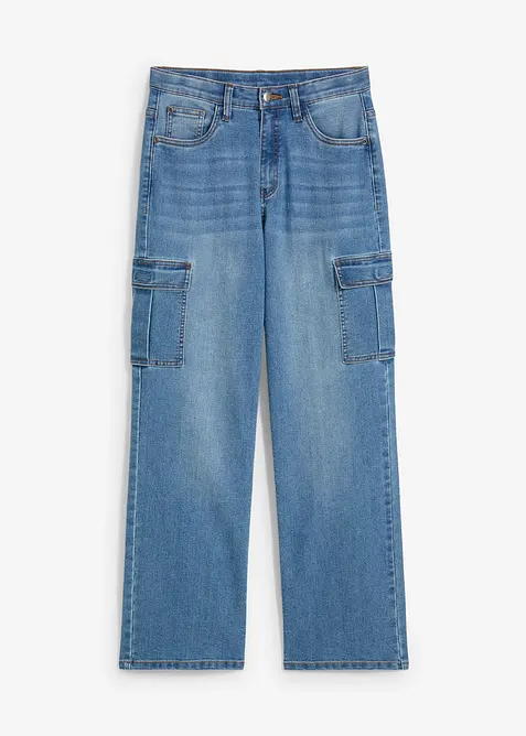 Jeans loose fit elasticizzati con vita regolabile, straight, bonprix