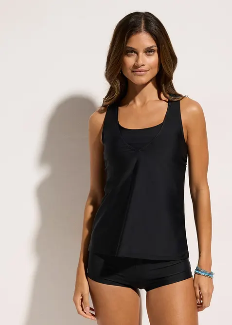 Tankini con reggiseno a fascia (set 3 pezzi), bonprix