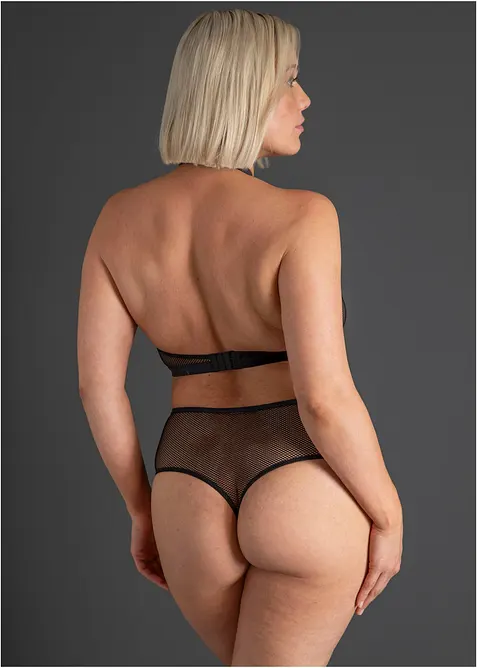 Bralette con scollo all'americana e perizoma a vita alta (set 2 pezzi), bonprix