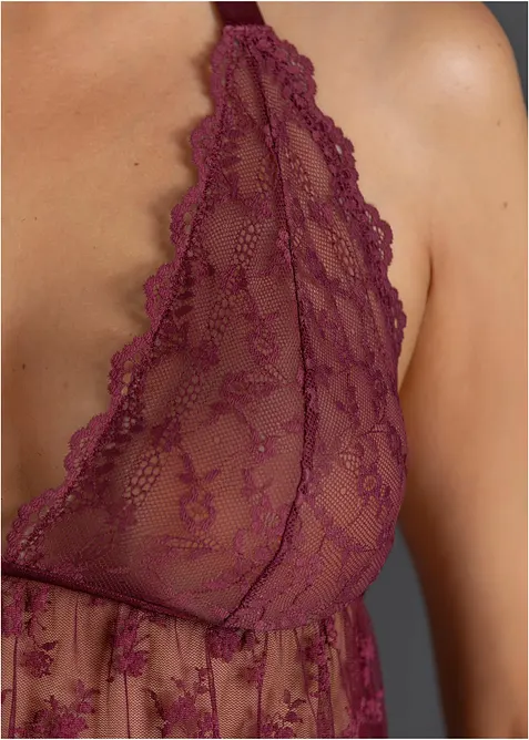 Abito in pizzo con scollo all'americana, bonprix