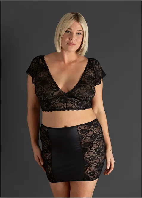 Reggiseno bustier e gonna (set 2 pezzi), bonprix