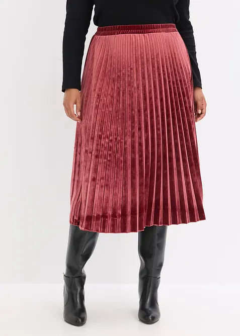 Abito midi in crêpe operato, bonprix