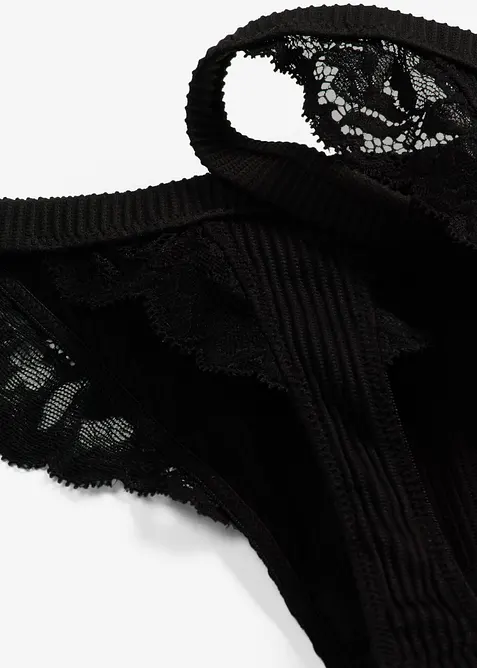 Tanga in morbido tessuto a coste, bonprix