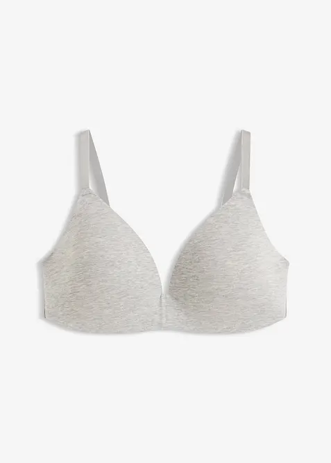 Reggiseno in cotone senza ferretto con coppe preformate, bonprix