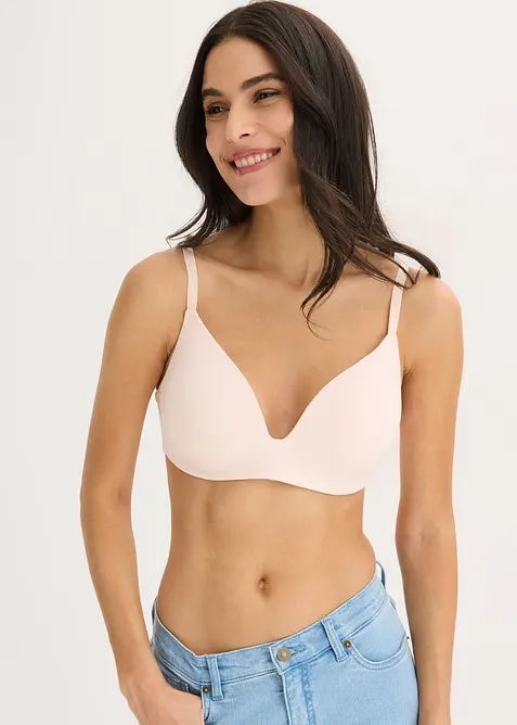 Reggiseno in cotone senza ferretto con coppe preformate, bonprix