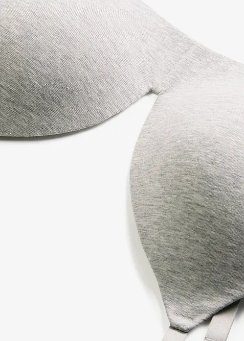 Reggiseno in cotone senza ferretto con coppe preformate, bonprix