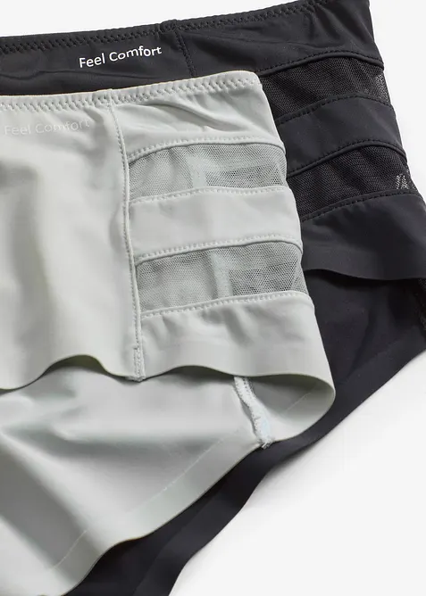 Culotte a vita alta laser cut Feel Comfort  (pacco da 2), bonprix