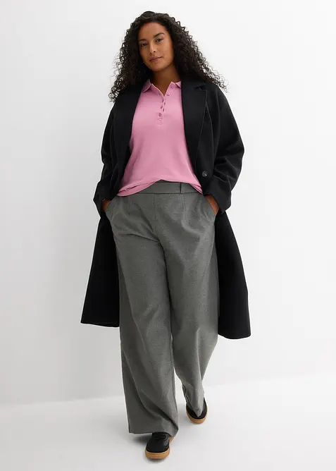 Polo in piquet di puro cotone biologico a maniche lunghe, bonprix