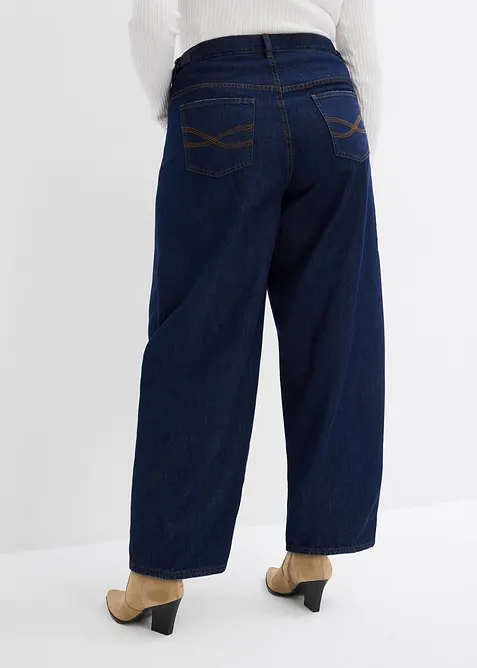 Jeans a palloncino, vita media, bonprix