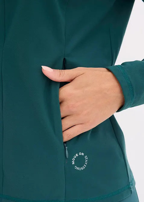 Giacca tecnica termica con mezza cerniera, ad asciugatura rapida, bonprix