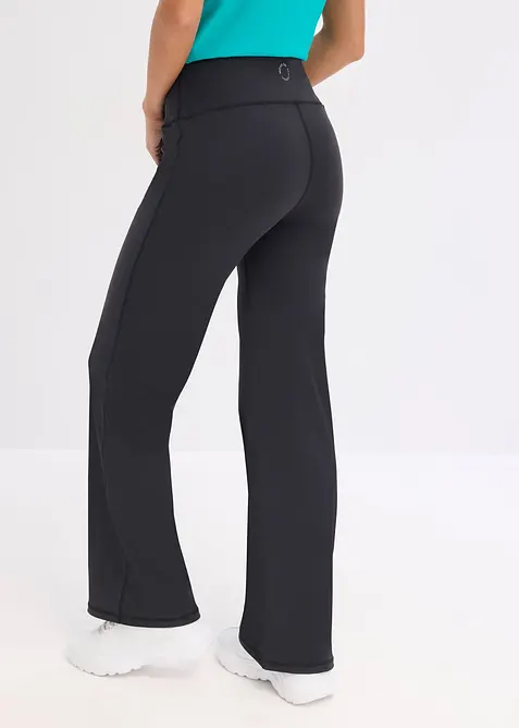 Leggings sportivi a gamba dritta in tessuto resistente effetto cotone, bonprix