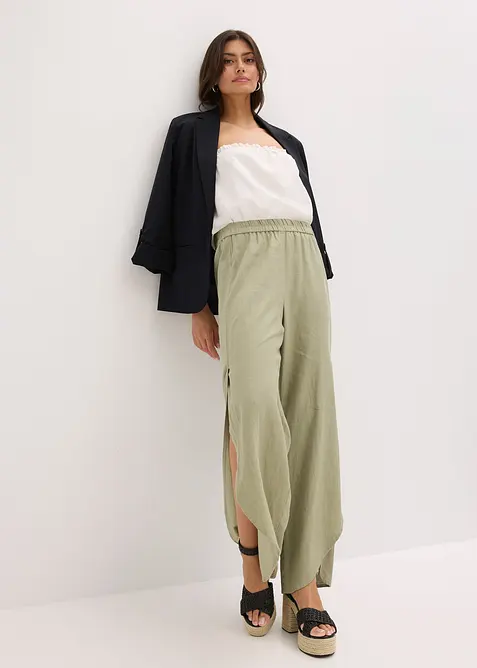 Pantaloni in misto lino, bonprix