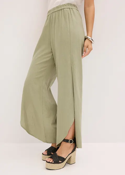 Pantaloni in misto lino, bonprix