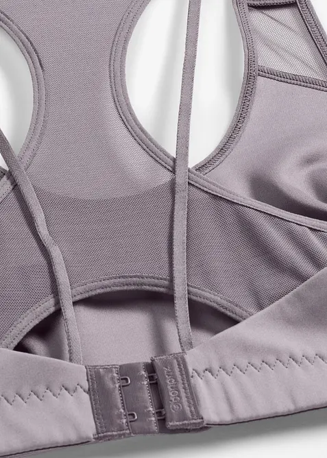 Reggiseno sportivo leggermente lucido con sostegno medio, bonprix