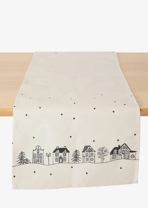 Runner da tavola con motivo invernale, idrorepellente, bonprix