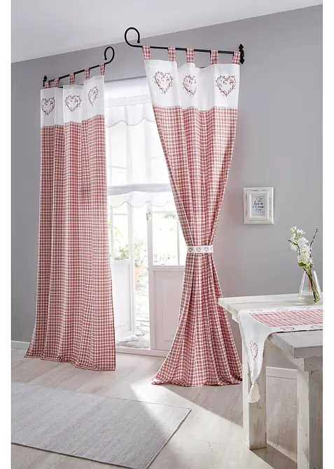 Tenda in cotone biologico con fermatenda (pacco da 1), bonprix