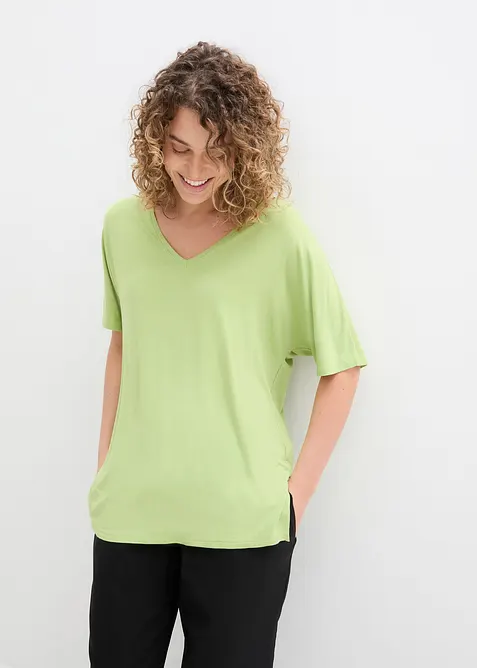 Maglia lunga in misto viscosa, bonprix