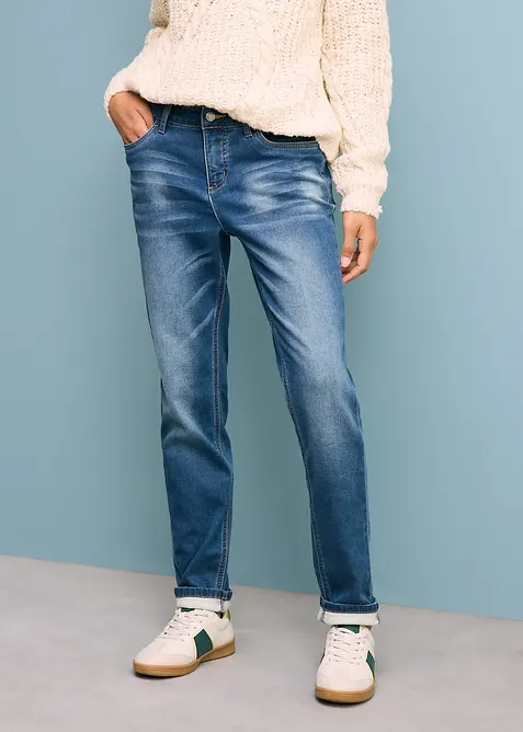Jeans boyfriend termici con interno morbido e caldo, bonprix