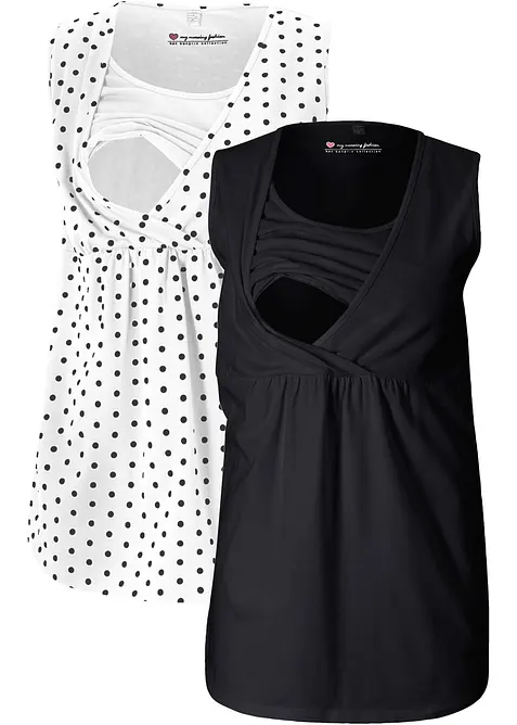 Top pr&eacute;maman / da allattamento (pacco da 2), bonprix