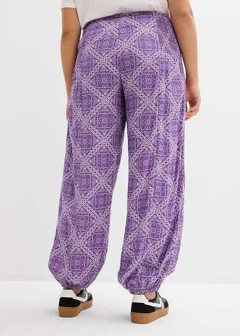 Pantaloni con elastico in vita in viscosa fluente, bonprix