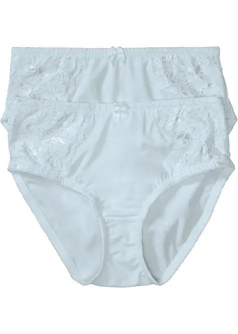 Slip alto con pizzo delicato (pacco da 2), bonprix