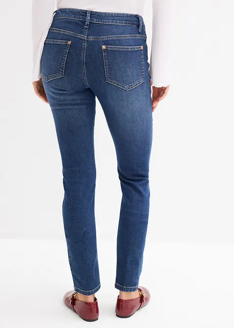 Jeans skinny in cotone biologico, vita media, bonprix
