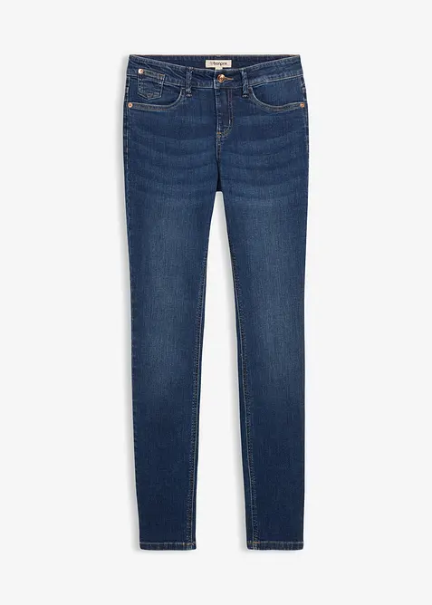 Jeans skinny in cotone biologico, vita media, bonprix