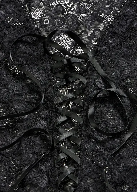 Body ouvert in look bagnato, bonprix