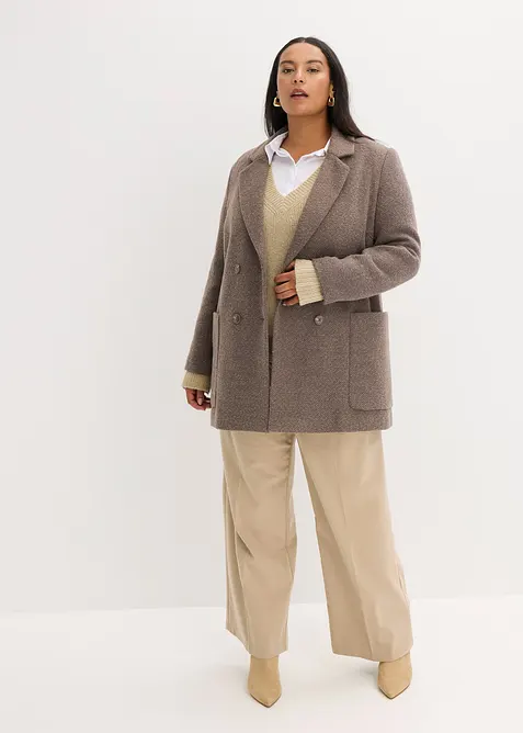 Cappotto corto in simil lana, bonprix