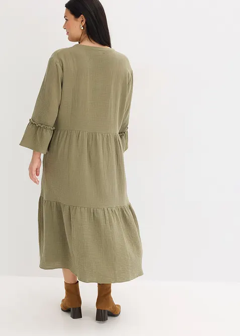 Maglia a maniche lunghe leggermente trasparente, bonprix