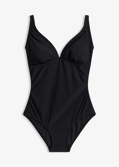 Costume intero con scollatura a V ed effetto modellante leggero, bonprix