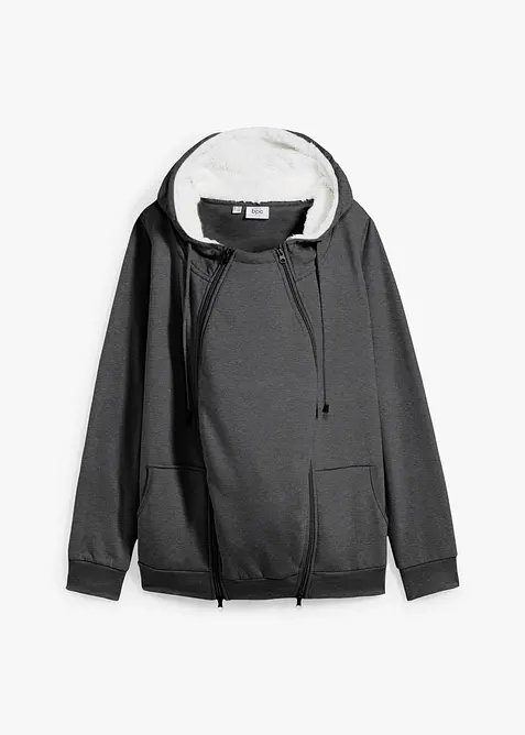 Giacca in felpa prémaman 3 in 1 con inserto babywearing e interno morbido, bonprix