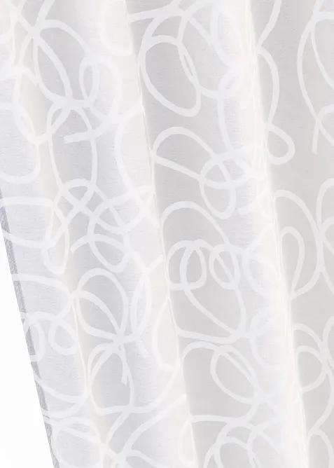 Tenda trasparente in voile leggero con coulisse (pacco da 2), bonprix