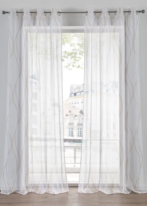 Tenda trasparente con onde, anche extra lunga (pacco da 1), bonprix