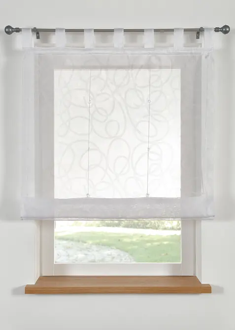 Tenda a pacchetto trasparente con stampa e poliestere riciclato, bonprix