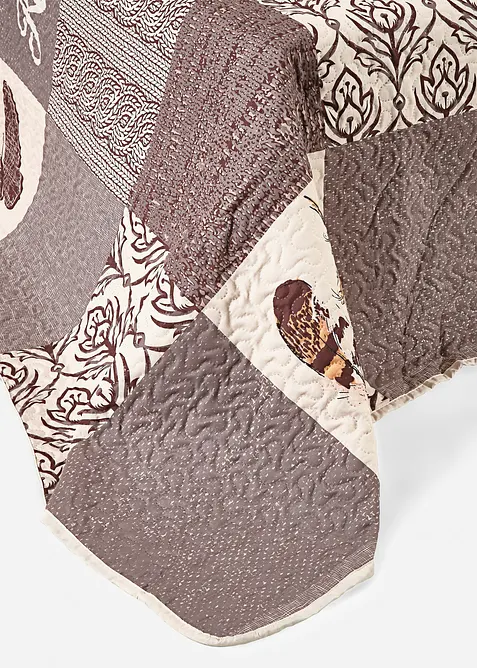 Copriletto con stampa patchwork, bonprix