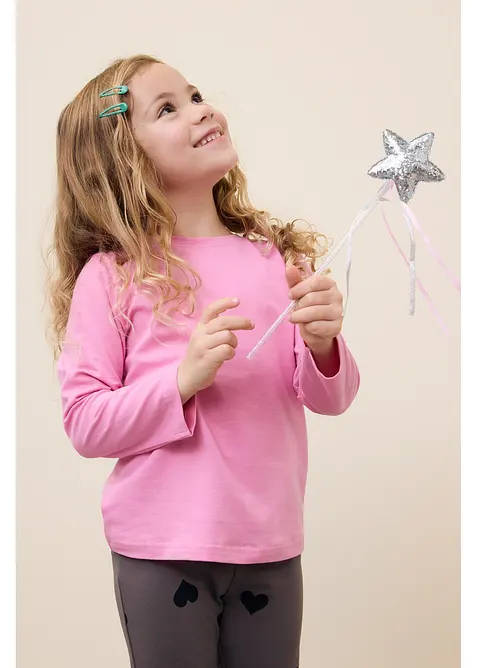 Maglia a maniche lunghe in misto cotone biologico elasticizzato (pacco da 3), bonprix