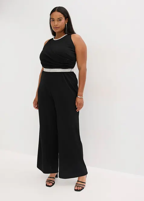 Tuta in crêpe operato, bonprix