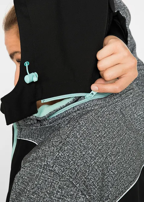 Softshell con dettagli riflettenti, idrorepellente, bonprix